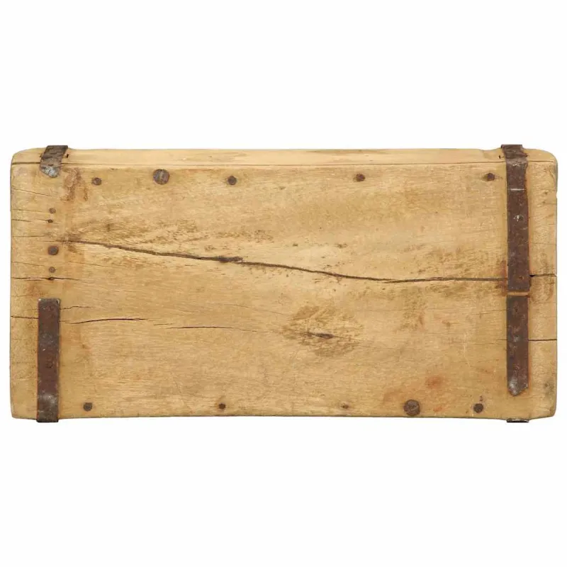 Padėklas 4 pcs Ruda 30 x 14 x 9 cm Kietas atkurtas medis