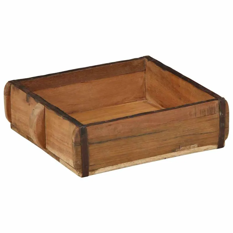 Padėklas 2 pcs Ruda 29 x 31 x 10 cm Kietas atkurtas medis