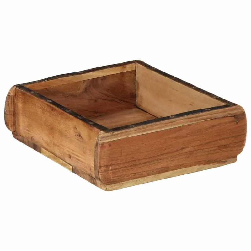 Padėklas 2 pcs Ruda 29 x 31 x 10 cm Kietas atkurtas medis