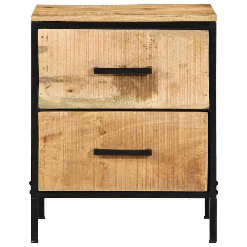 Šalia lovos spintelė 2 pcs Ruda ir juoda 40 x 35 x 50 cm