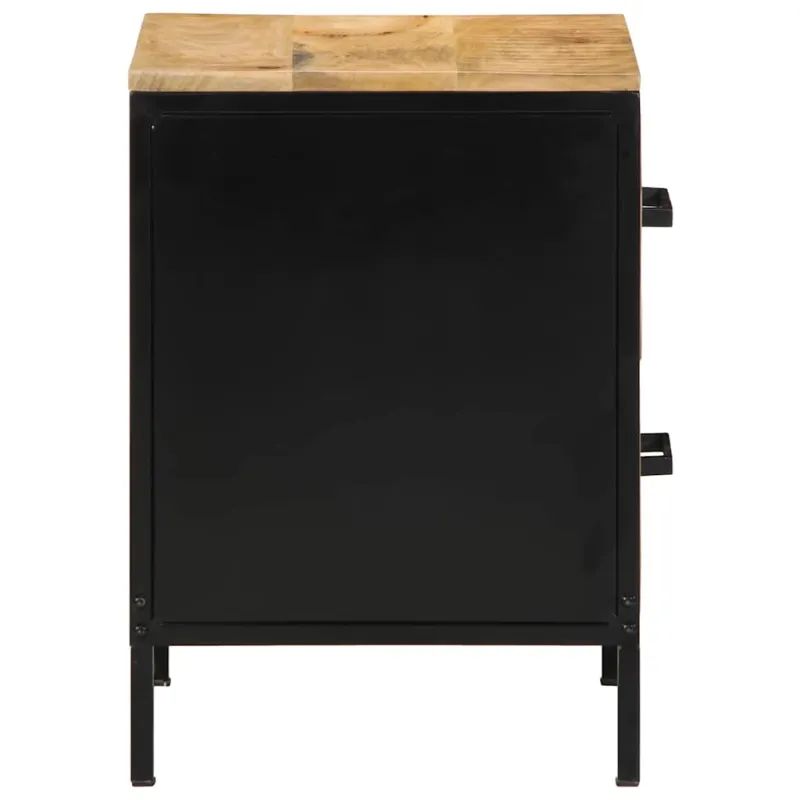 Šalia lovos spintelė 2 pcs Ruda ir juoda 40 x 35 x 50 cm