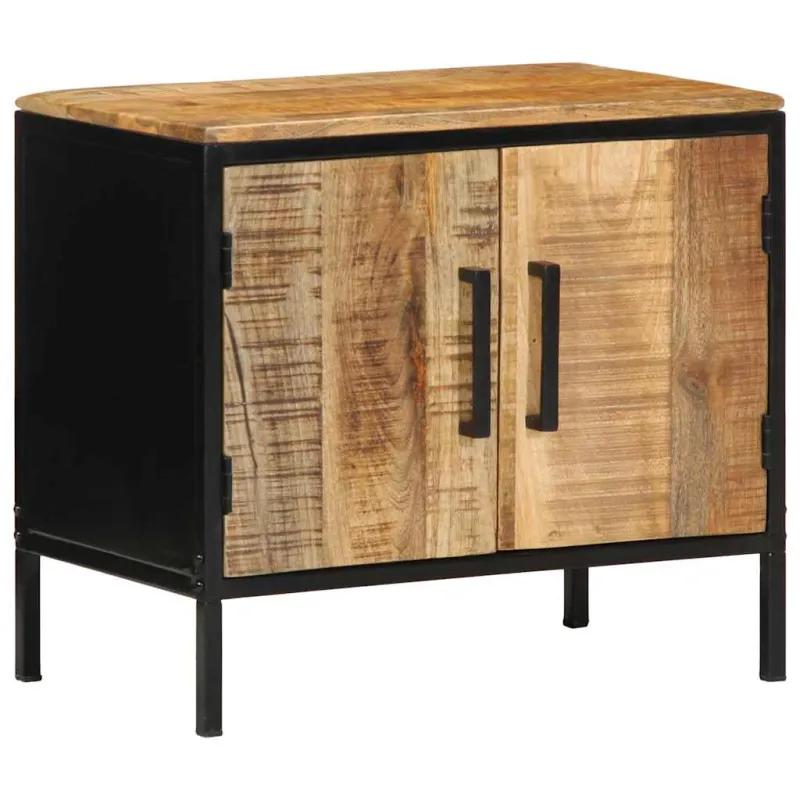 Šalia lovos spintelė 2 pcs Ruda ir juoda 50 x 30 x 45 cm