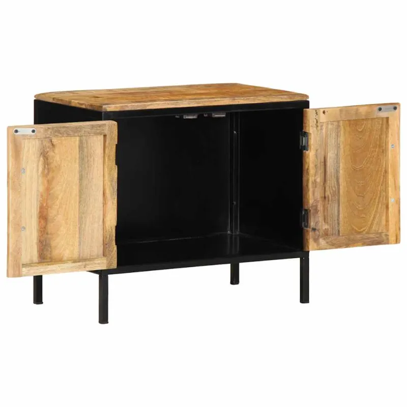 Šalia lovos spintelė 2 pcs Ruda ir juoda 50 x 30 x 45 cm