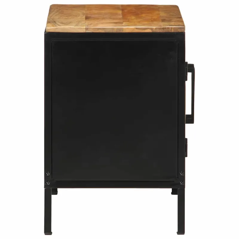 Šalia lovos spintelė 2 pcs Ruda ir juoda 50 x 30 x 45 cm