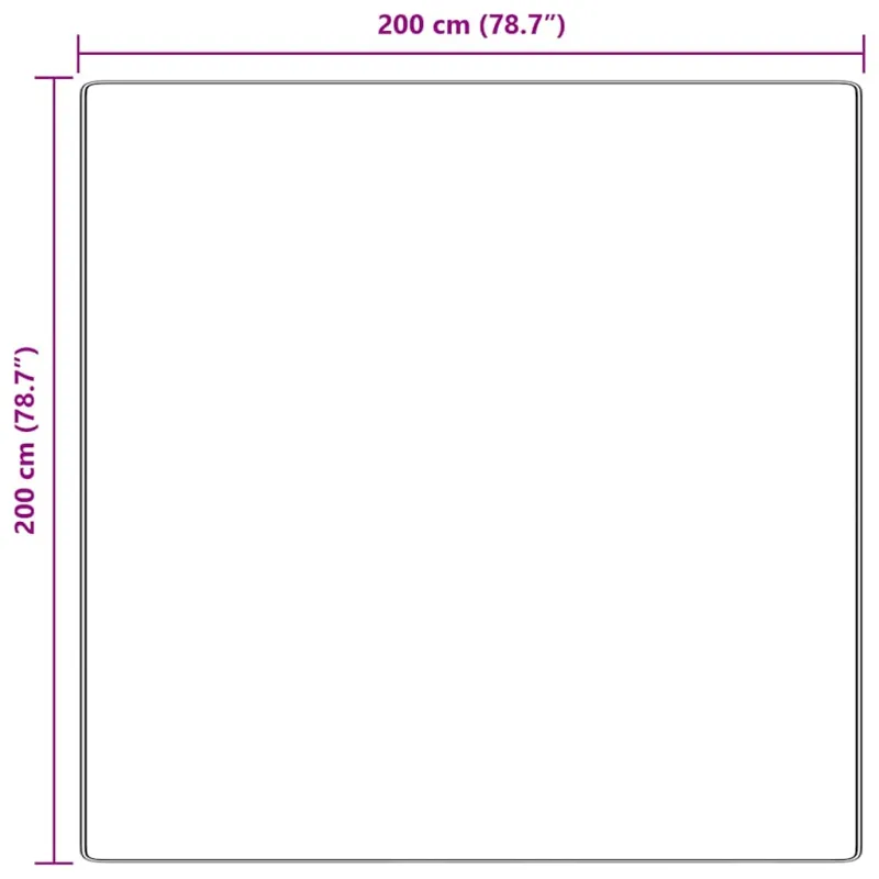 Neslystantis plaukuotas kilimas Tamsiai pilka 200 x 200 cm PP