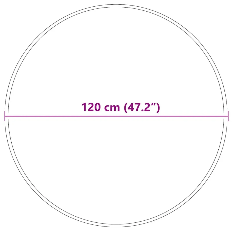 Neslystantis plaukuotas kilimas Tamsiai pilka 120 x 120 cm PP