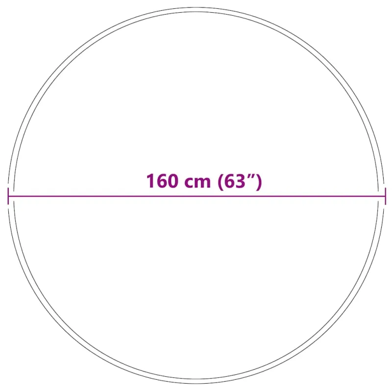 Neslystantis plaukuotas kilimas Tamsiai pilka 160 x 160 cm PP