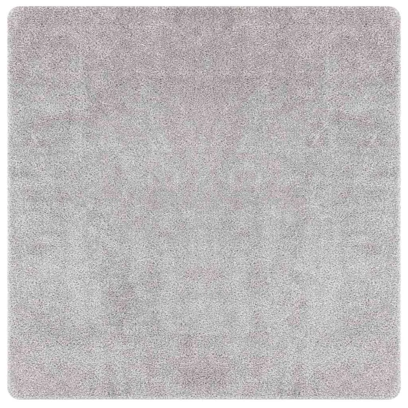 Neslystantis plaukuotas kilimas Pilka 160 x 160 cm PP