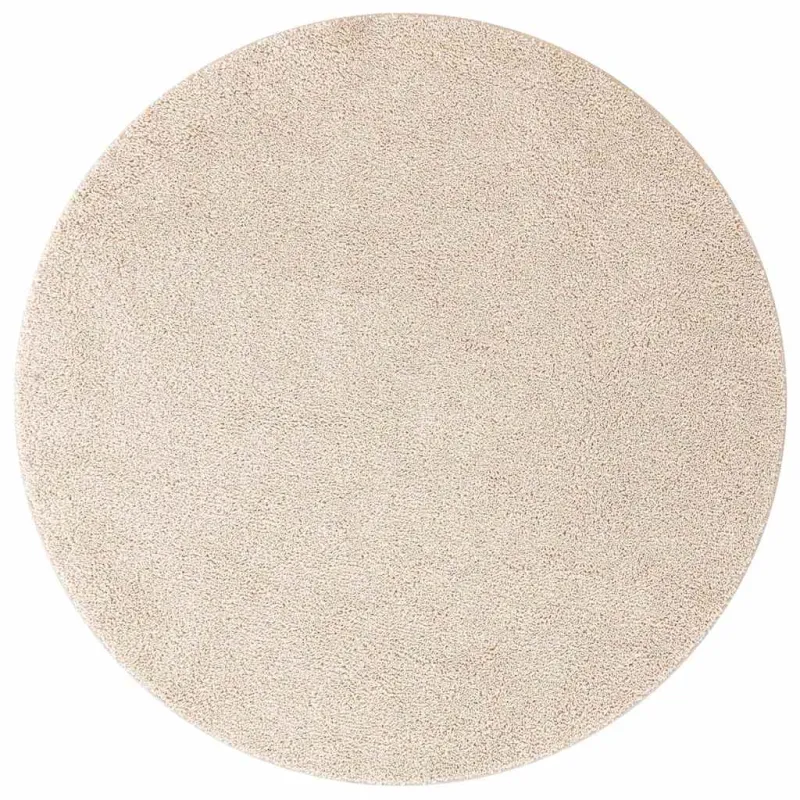Neslystantis plaukuotas kilimas Kreminė 120 x 120 cm PP