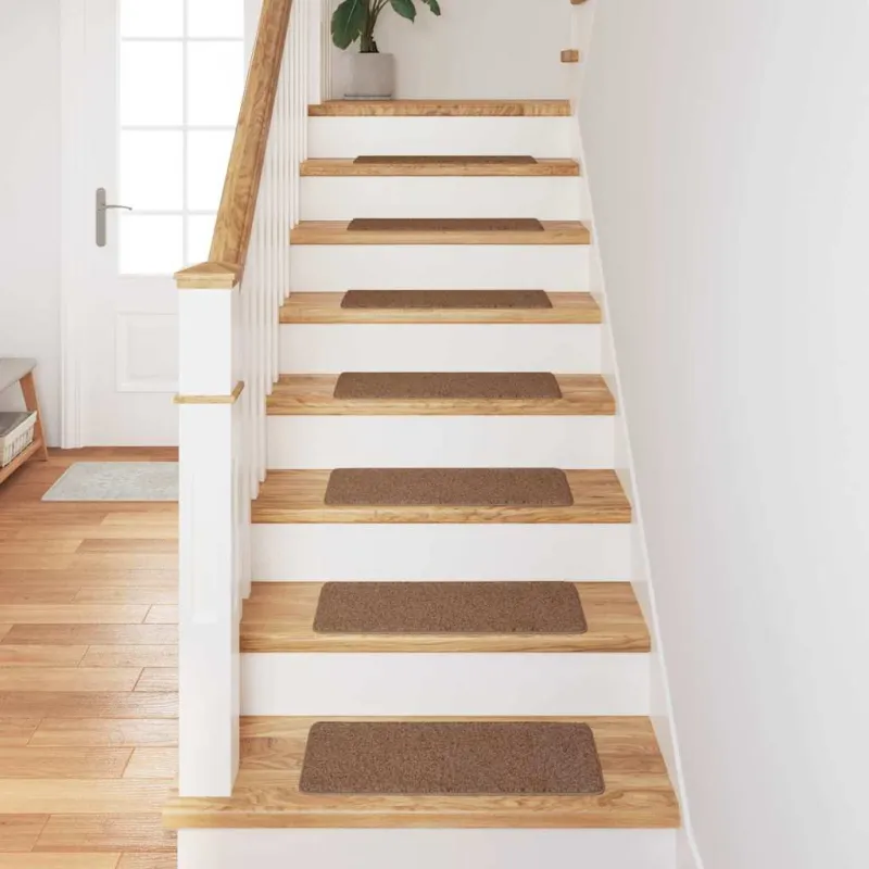 Slydimui atsparūs laiptų kilimėliai 15 pcs Geltona 60 x 25 cm