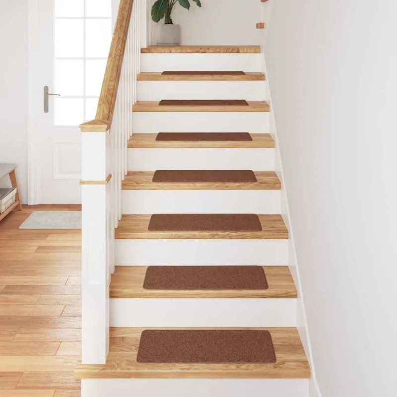 Slydimui atsparūs laiptų kilimėliai 15 pcs Geltona 60 x 25 cm