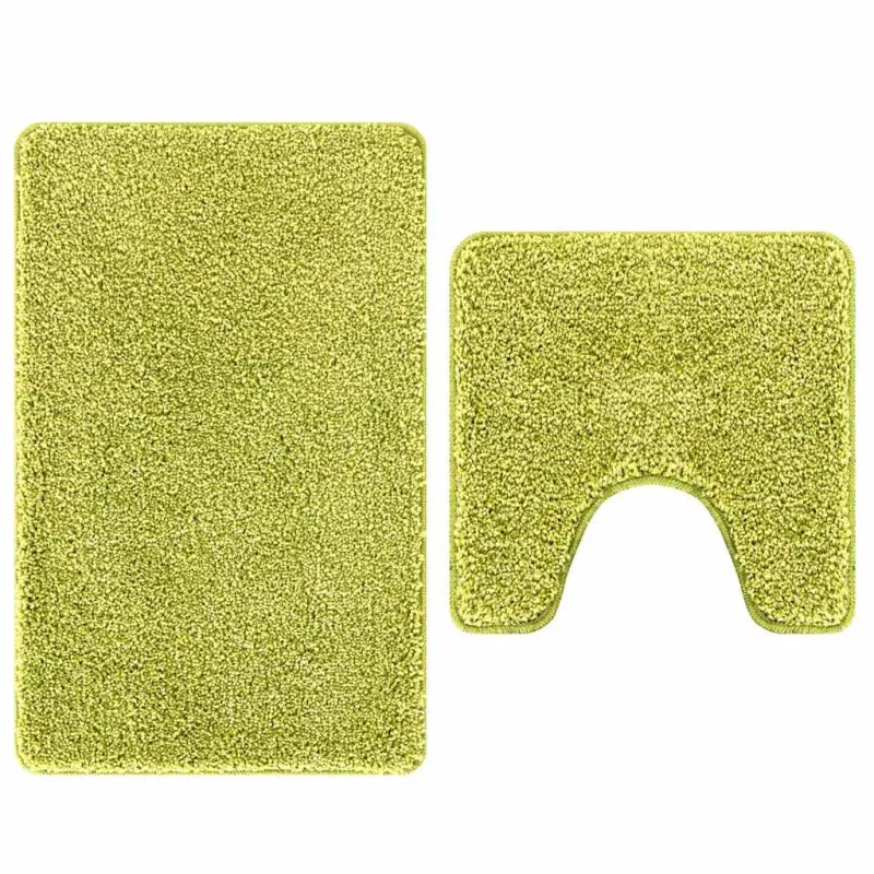 Antisklidus vonios kilimėlių rinkinys 2 pcs Žalia PP
