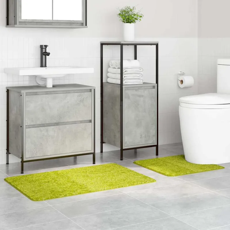 Antisklidus vonios kilimėlių rinkinys 2 pcs Žalia PP