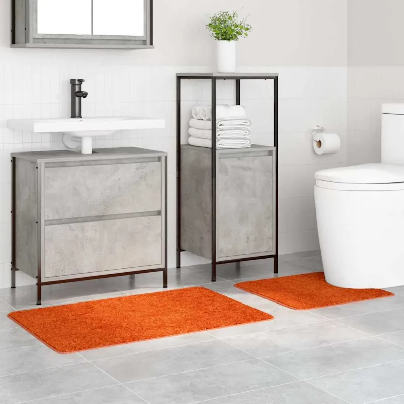 Antisklidus vonios kilimėlių rinkinys 2 pcs Oranžinė PP