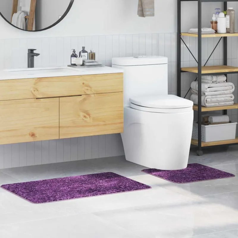 Antisklidus vonios kilimėlių rinkinys 2 pcs Violetinė PP