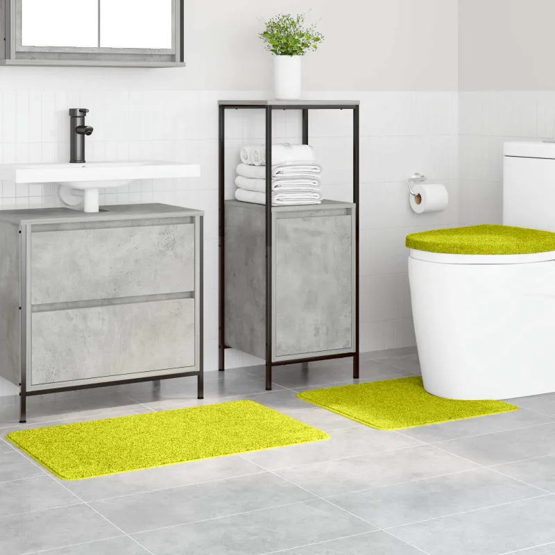 Antisklidus vonios kilimėlių rinkinys 3 pcs Žalia PP