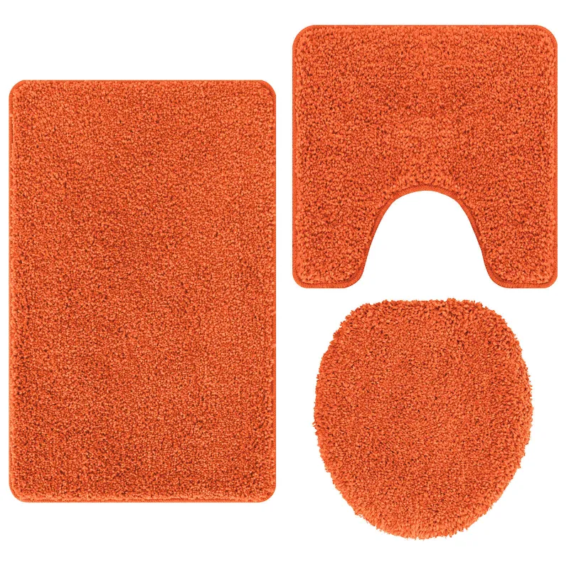 Antisklidus vonios kilimėlių rinkinys 3 pcs Oranžinė PP