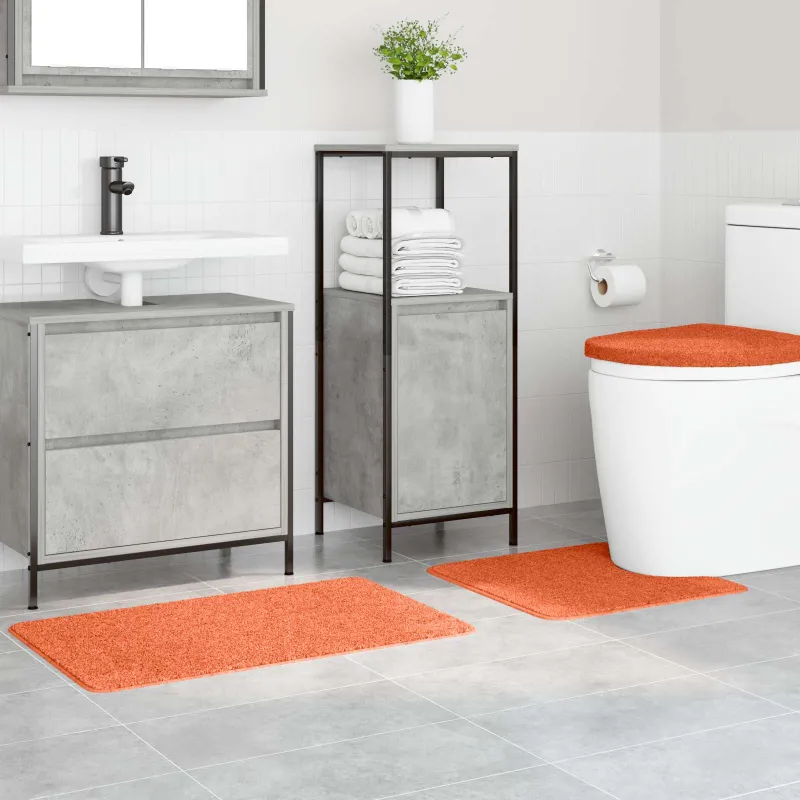 Antisklidus vonios kilimėlių rinkinys 3 pcs Oranžinė PP
