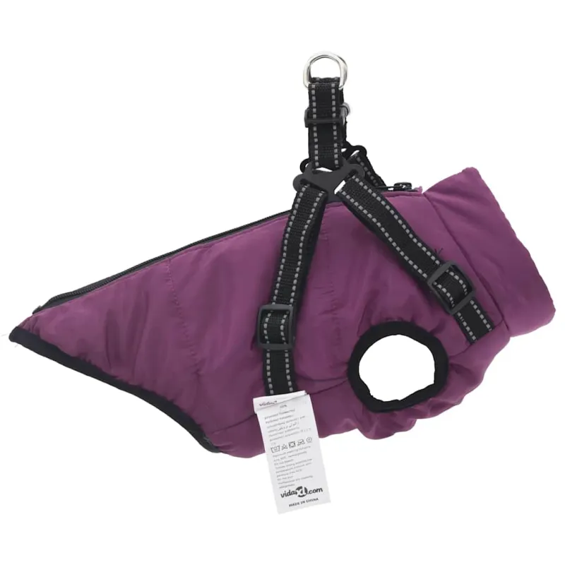 Šunų kailis su diržais, atsparus vandeniui, violetinis, L24