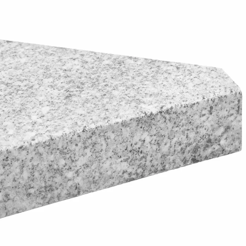 Skėčio svorio plokštės, 2 vnt., pilkas granitas, trikampės, 14 kg