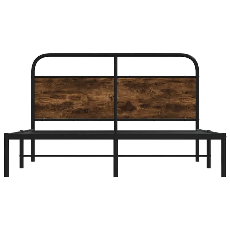 Lovos rėmas be čiužinio, dūminio ąžuolo, 135x190 cm, mediena