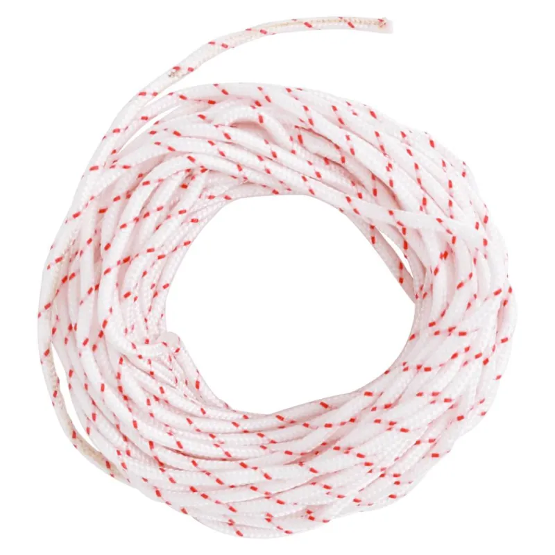 Pull Starter Cord Balta ir Raudona Ø3 mm 10 m Nailonas