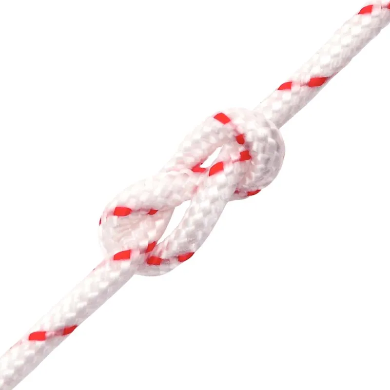 Pull Starter Cord Balta ir Raudona Ø3 mm 10 m Nailonas