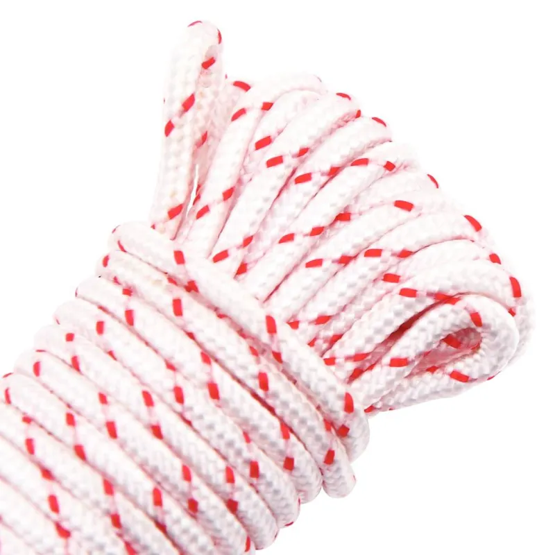 Pull Starter Cord Balta ir Raudona Ø3 mm 10 m Nailonas