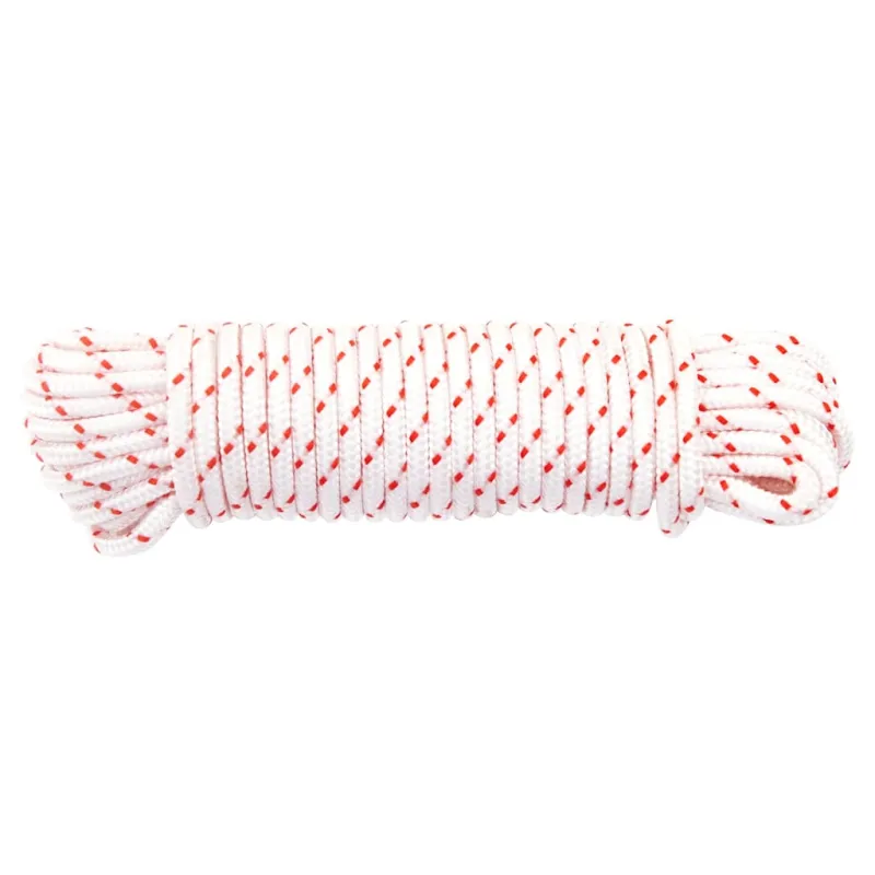 Pull Starter Cord Balta ir Raudona Ø4 mm 10 m Nailonas