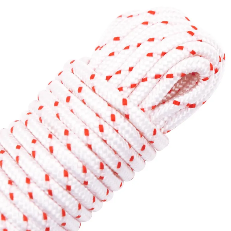 Pull Starter Cord Balta ir Raudona Ø4 mm 10 m Nailonas