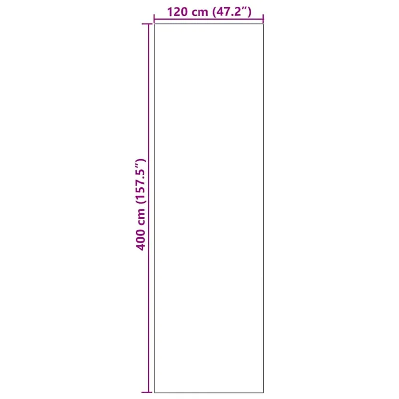 Durų kilimėlis Žalia ir juoda 120 x 400 cm 100% poliamidas