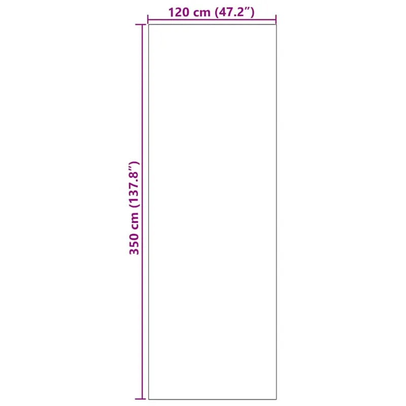 Durų kilimėlis Rožinė ir Juoda 120 x 350 cm 100% poliamidas