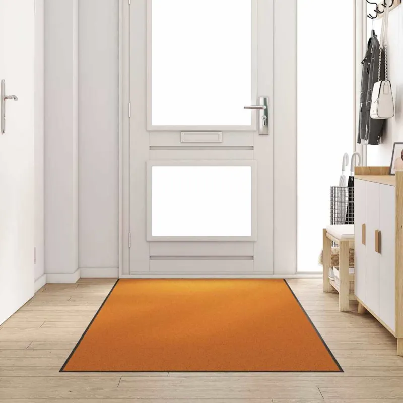 Durų kilimėlis Oranžinis ir Juodas 120 x 300 cm 100% poliamidas