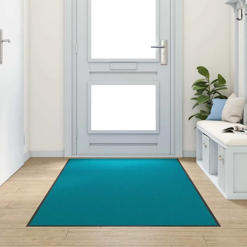 Durų kilimėlis Cianas ir Juodas 120 x 250 cm Poliamidas ir PVC