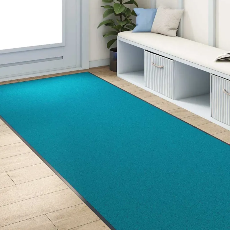Durų kilimėlis Cianas ir Juodas 120 x 250 cm Poliamidas ir PVC