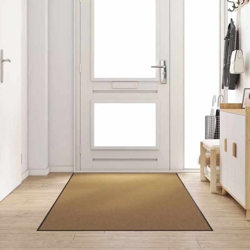 Durų kilimėlis Kremas ir juoda 120 x 300 cm Poliamidas ir PVC