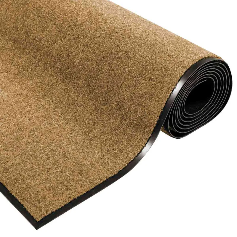 Durų kilimėlis Kremas ir juoda 120 x 300 cm Poliamidas ir PVC