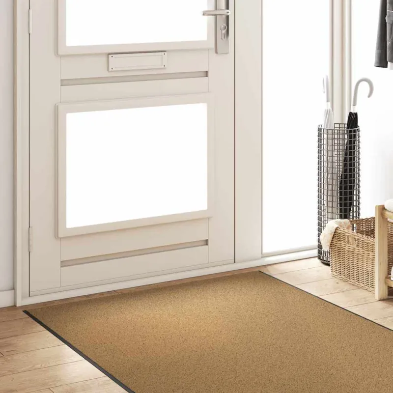 Durų kilimėlis Kremas ir juoda 120 x 350 cm Poliamidas ir PVC