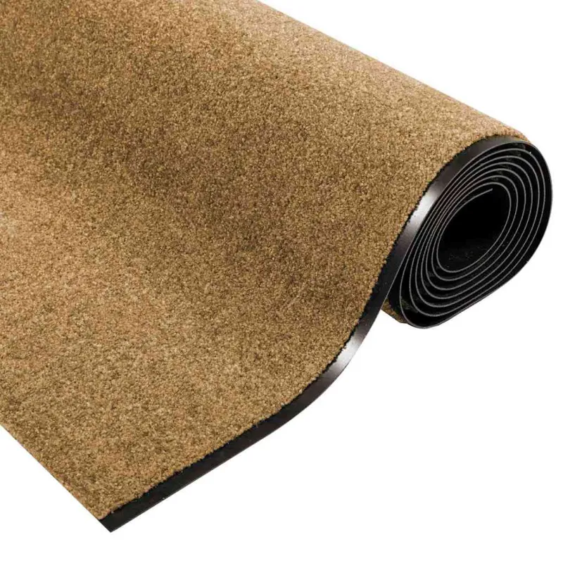 Durų kilimėlis Kremas ir juoda 120 x 400 cm Poliamidas ir PVC