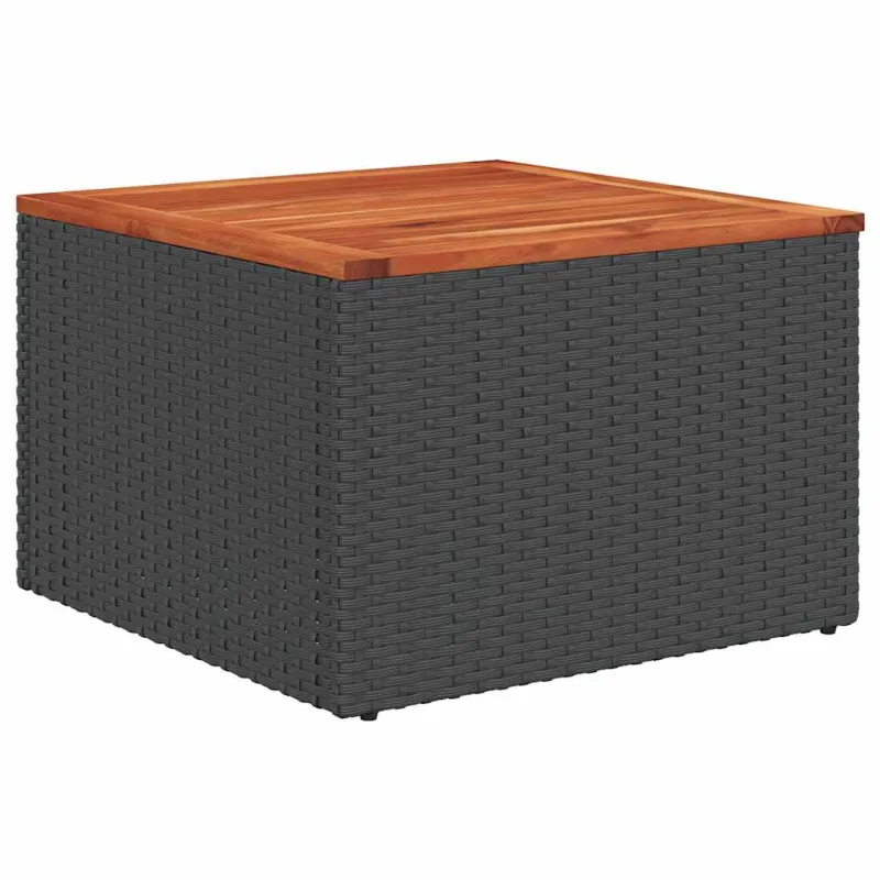 Sofoksen 6-os osainen setti, mukaan lukien tyynyt, musta, polyrattana