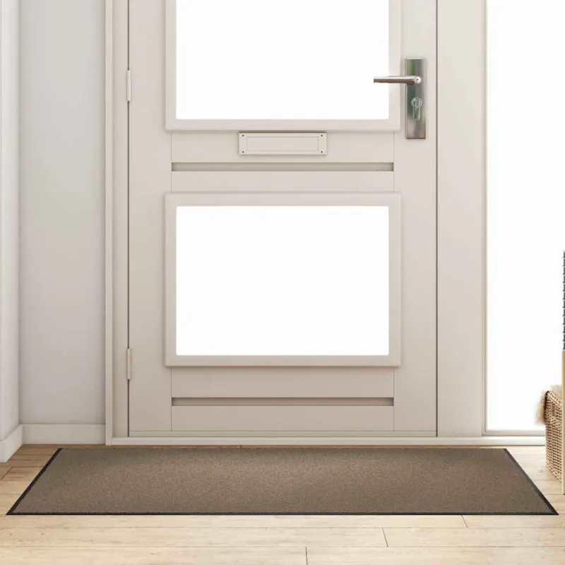 Durų kilimėlis Bežinė ir juoda 90 x 150 cm 100% poliamidas