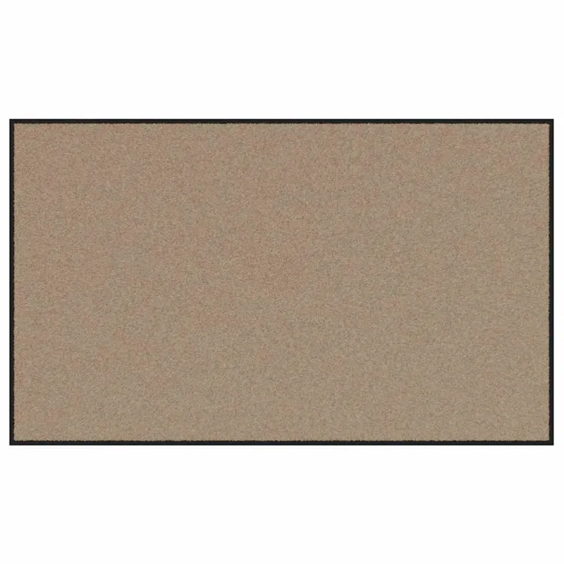Durų kilimėlis Bežinė ir juoda 90 x 150 cm 100% poliamidas