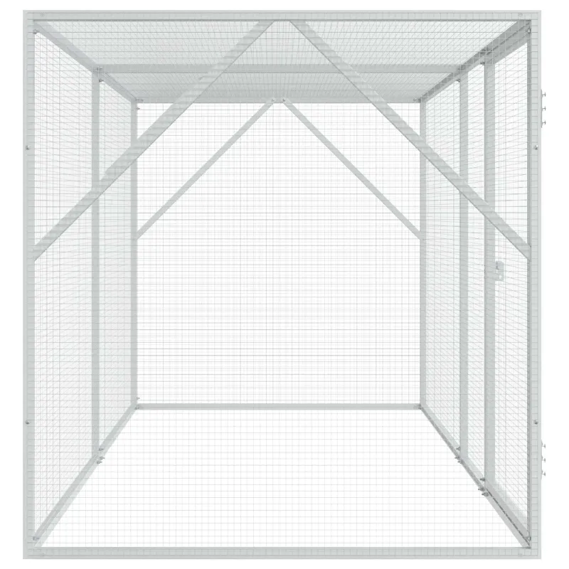 Paukščių narvas Antracitas 208 x 102 x 108 cm Cinkuota plienas