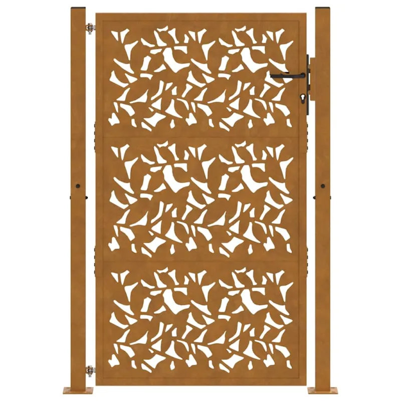 Sodo vartai, 100x150 cm, atsparūs oro sąlygoms, plieniniai, lapo raštas
