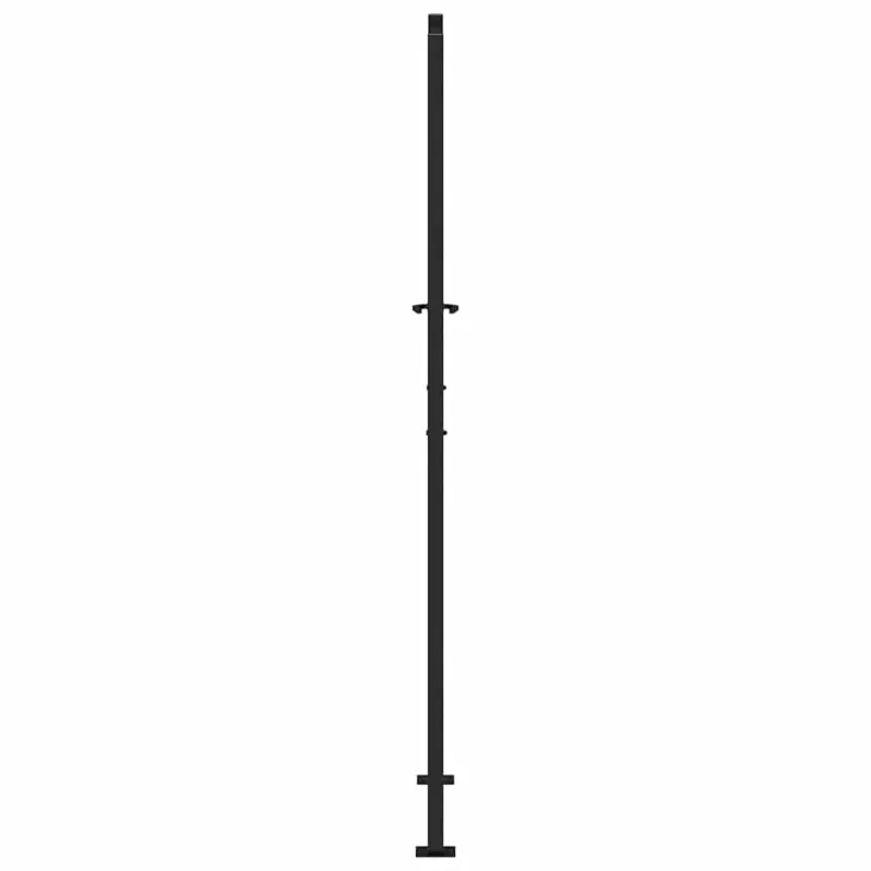 Sodo vartai, juodi, 100x200 cm, plienas, banguotos konstrukcijos