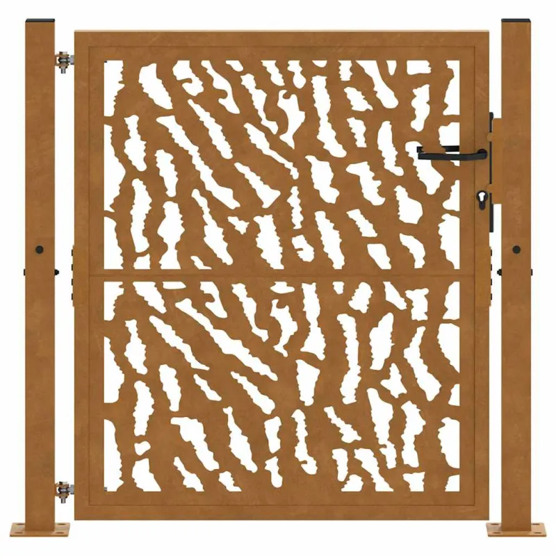 Sodo vartai, 100x100 cm, atsparūs oro sąlygoms, plienas, su atbrailomis