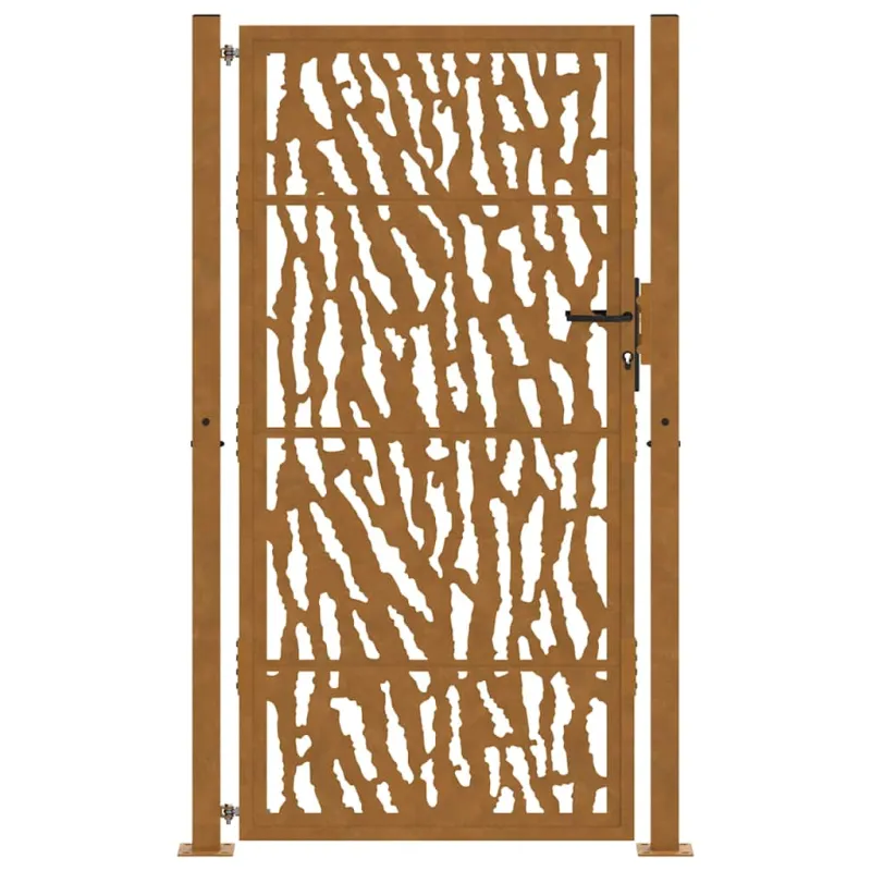 Sodo vartai, 100x175 cm, atsparūs oro sąlygoms, plienas, su raižiniais