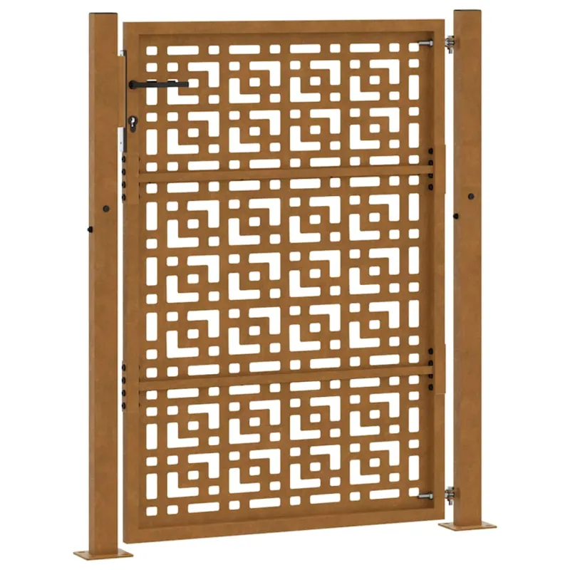 Sodo vartai, 100x125 cm, atsparūs oro sąlygoms, plienas, kryžiaus raštas