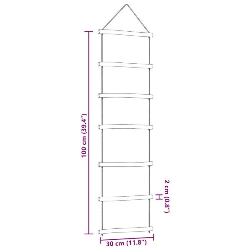 sienų dekoracijos kopėčios formos 2 vnt 30x100 cm