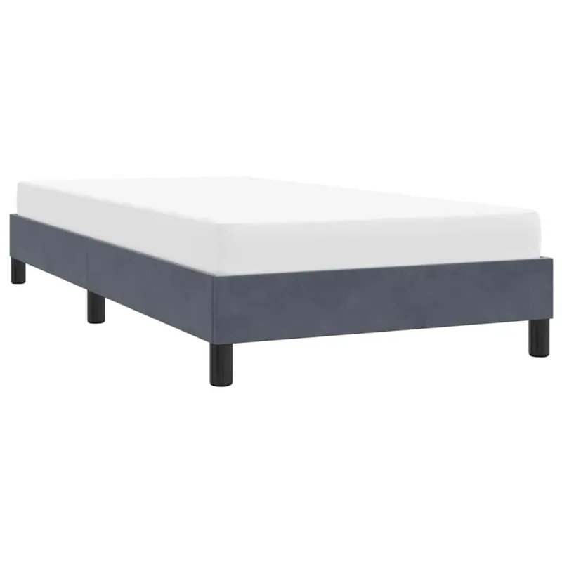Lovos rėmas be čiužinio Tamsiai pilka 80x210 cm aksomas